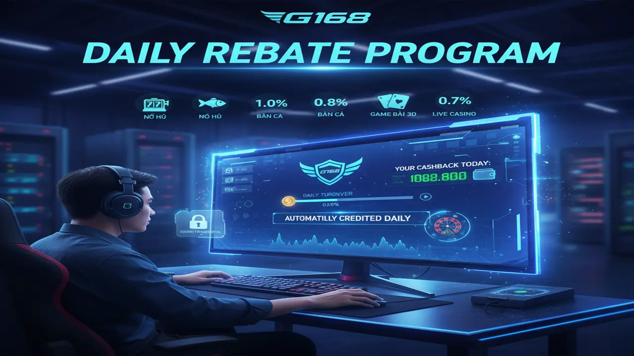 Cách nhận hoàn trả mỗi ngày G168