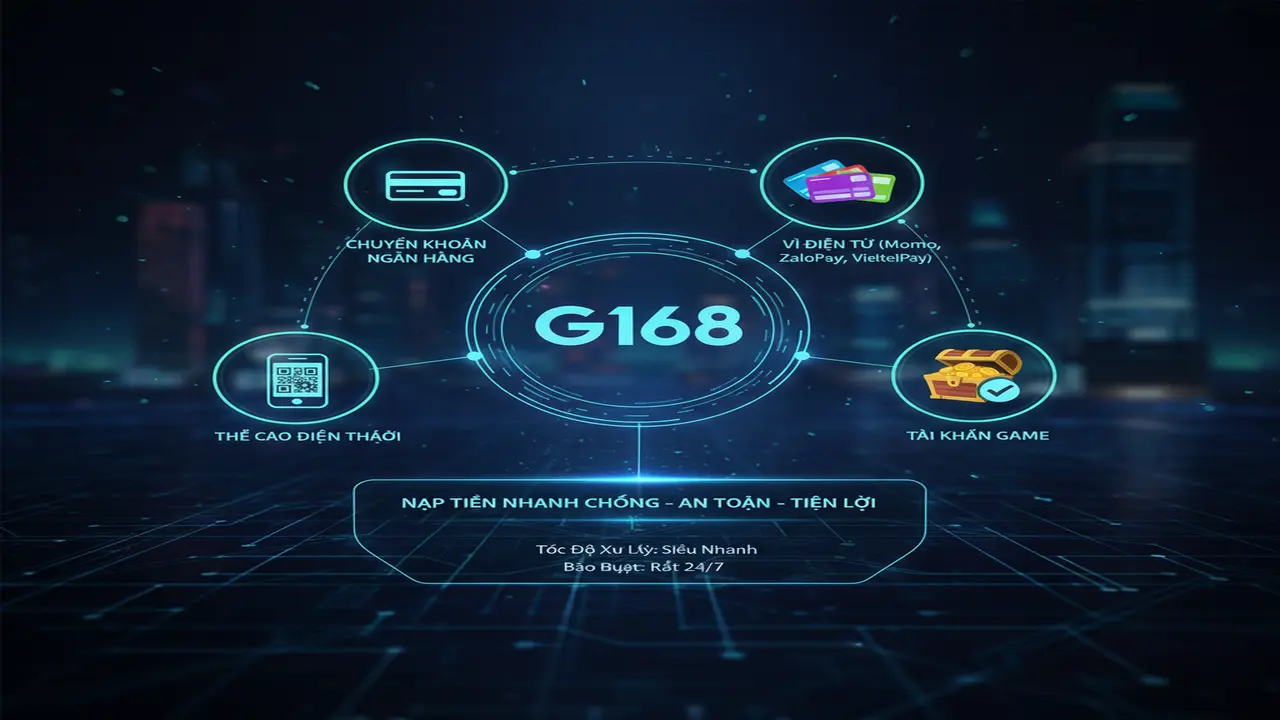Nạp tiền (Ngân Hàng, Ví Điện Tử, Thẻ Điện Thoại) G168