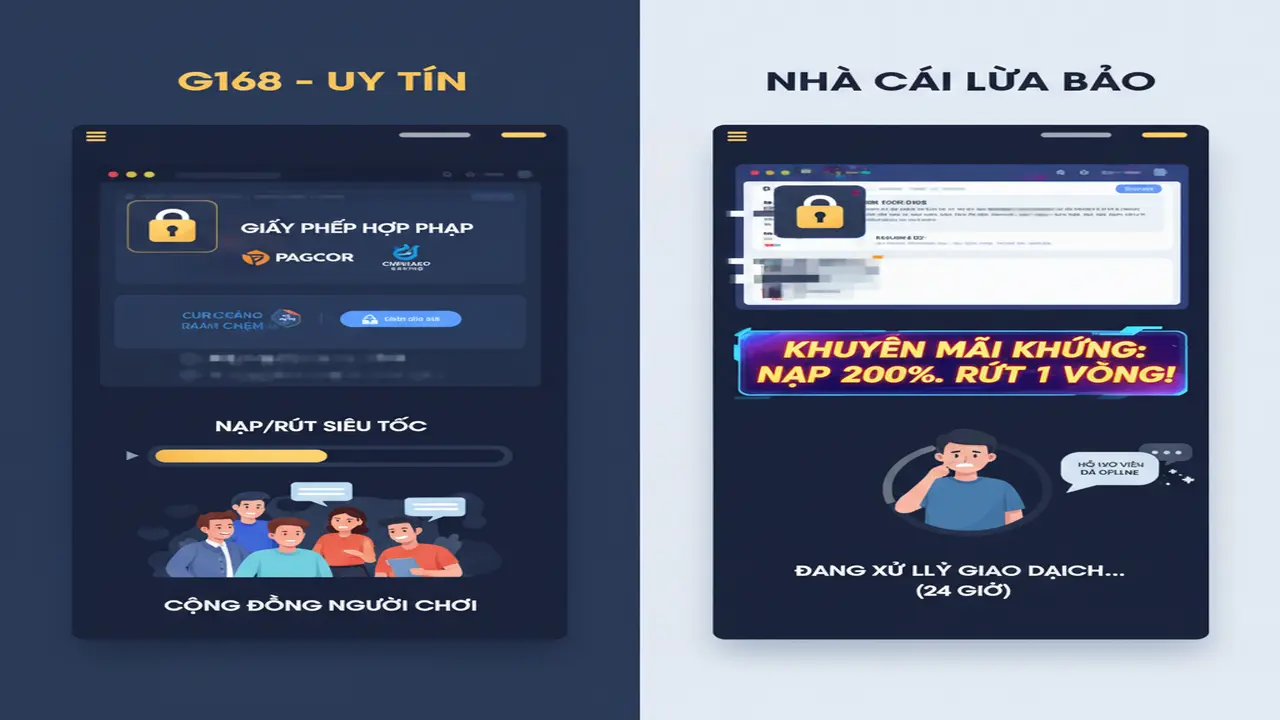 Cách nhận biết nhà cái lừa đảo G168